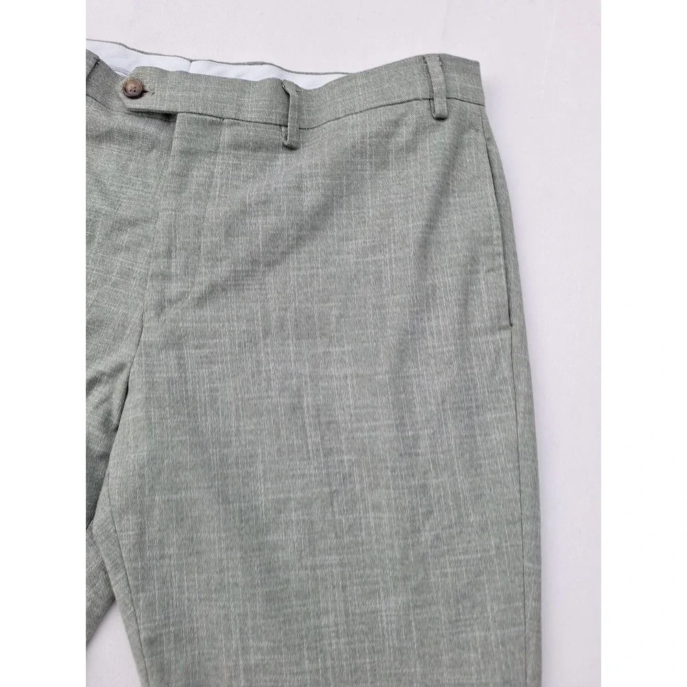 Ralph Lauren Slim Fit Green Gingham Slacks 38x30